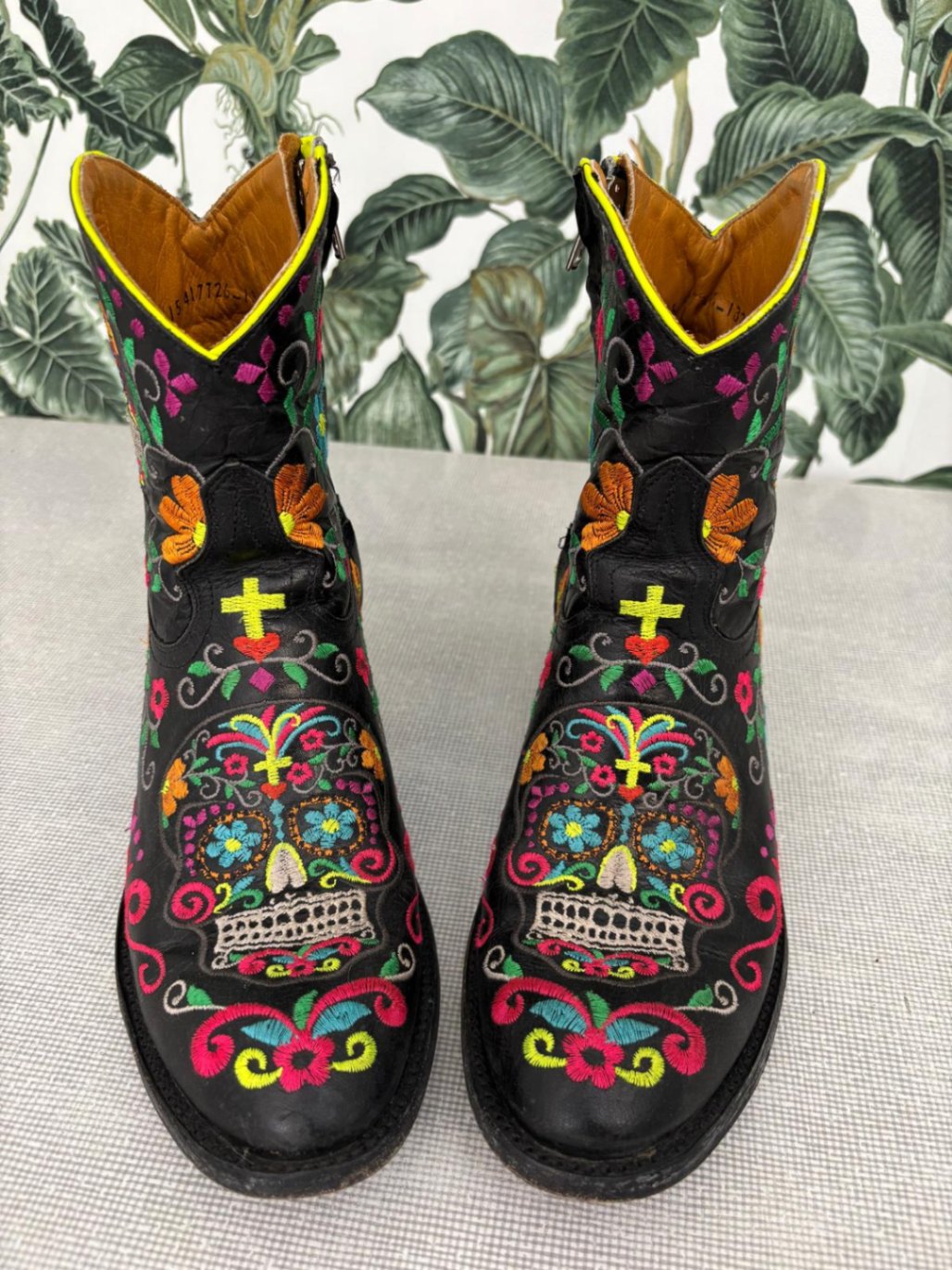 Mexicana Schuhe 39 Schwarz mit bunten Stickereien