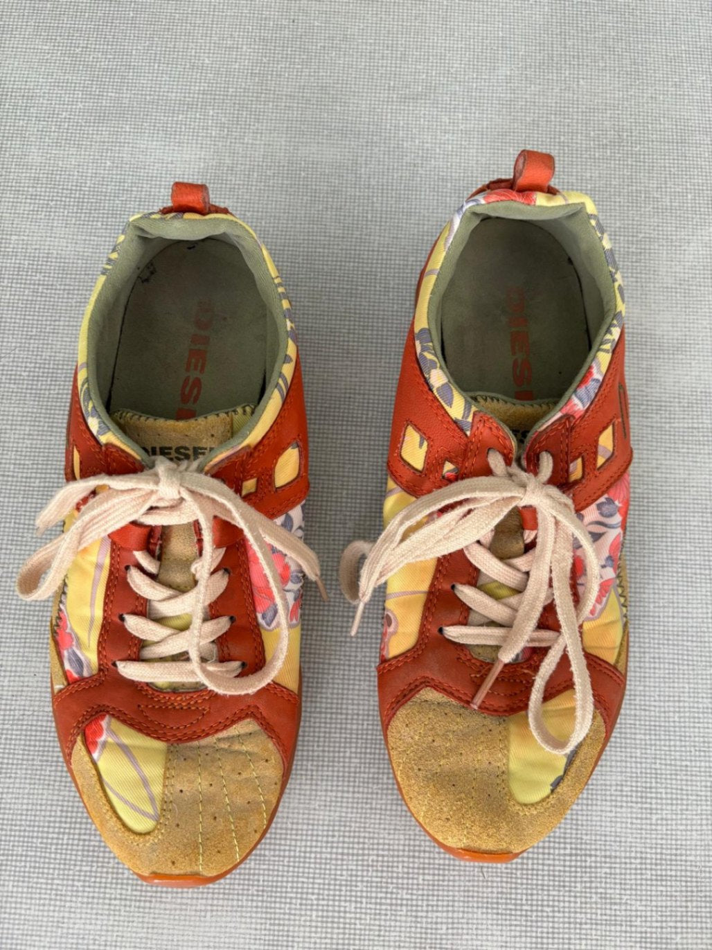 Diesel Schuhe 39 Orange, Gelb, Mehrfarbig