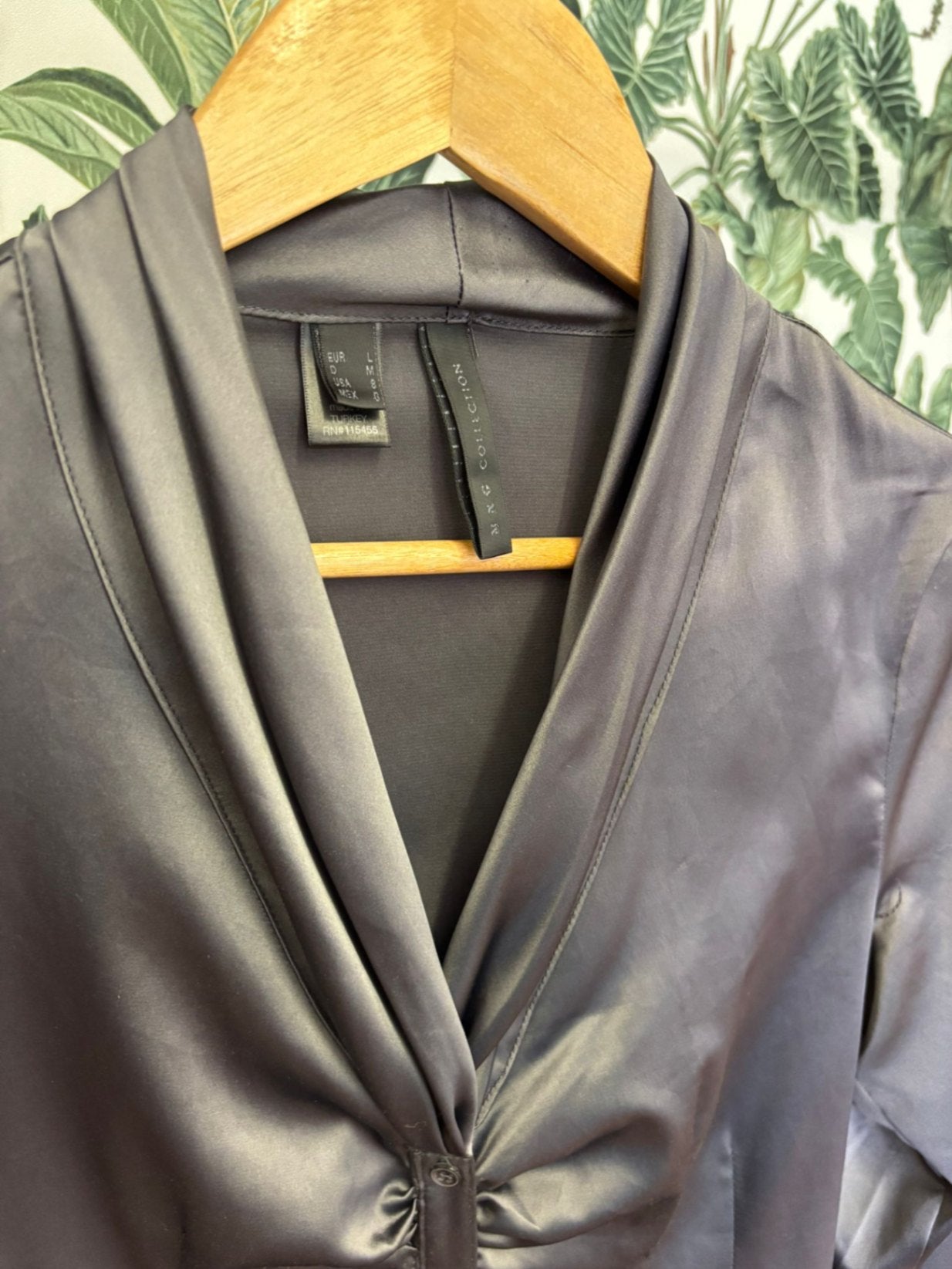 MNG Damen - Bluse L Grau