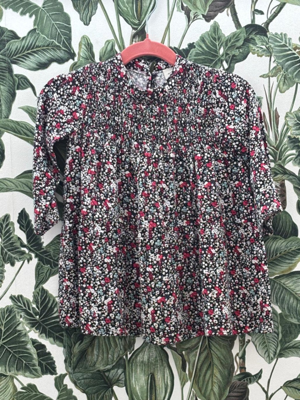 namen it Baby - Kleid 86 Schwarz mit rotem, weißem und hellblauem Muster
