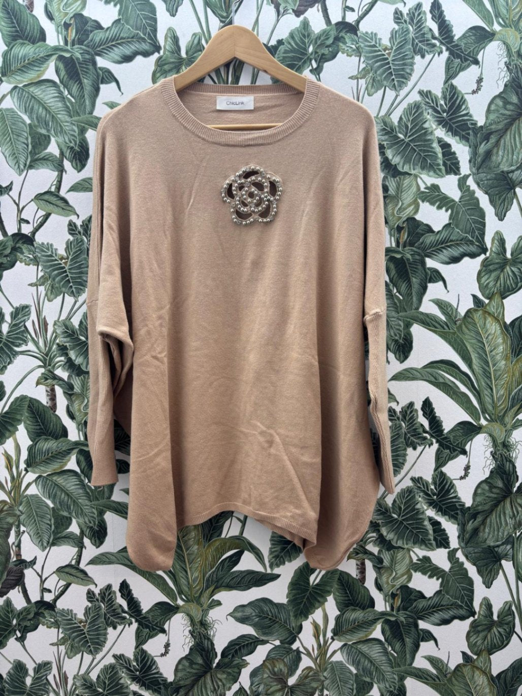 Chic Link Damen - Pullover 2XL-3XL Beige