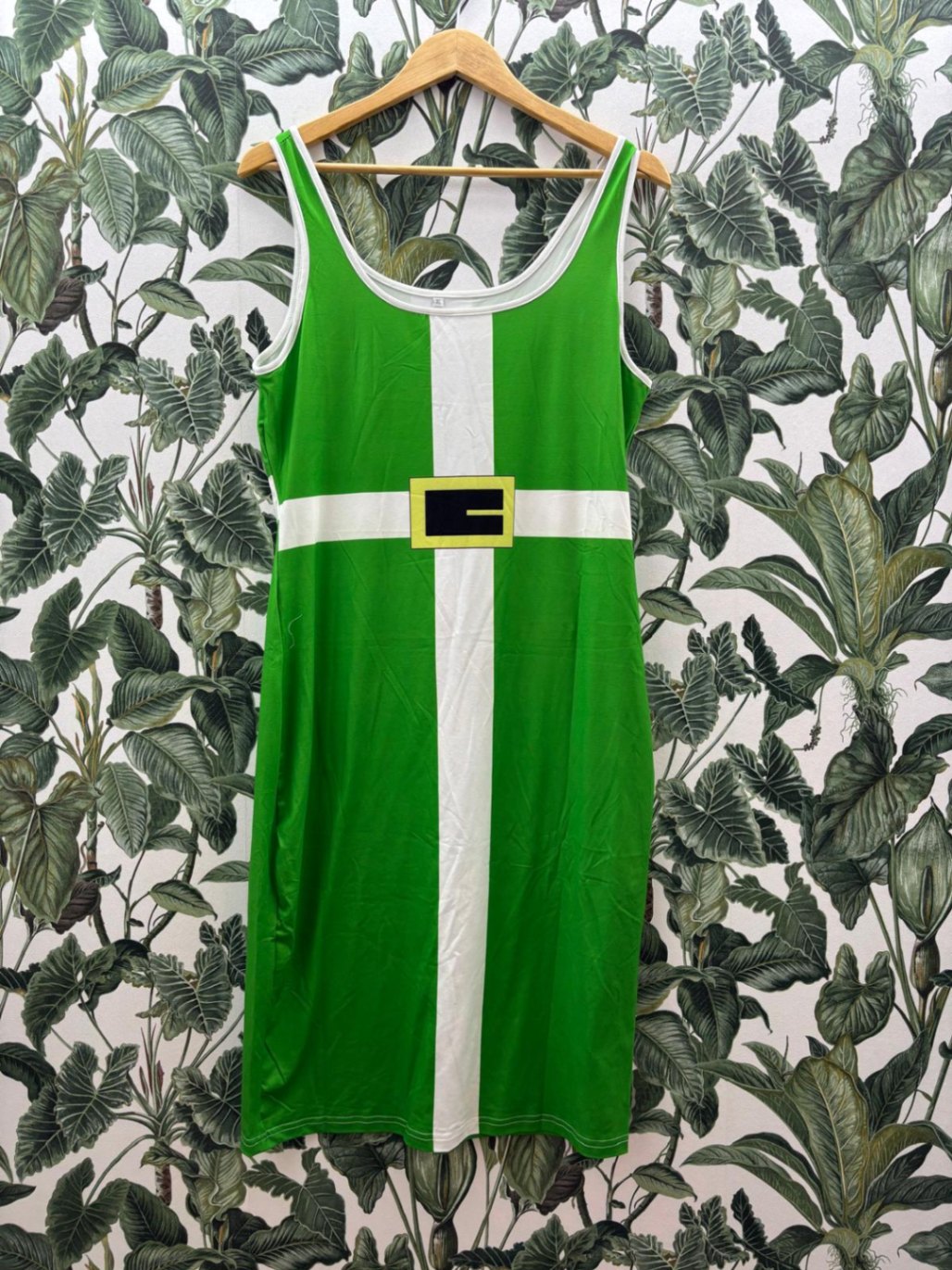 Damen - Kleid XL Grün und Weiß