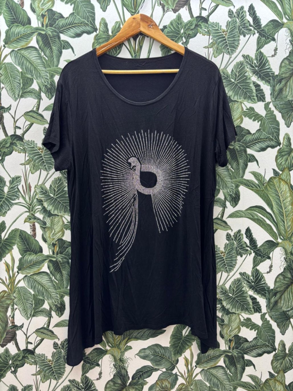 Damen - T-Shirt XL-2XL Schwarz