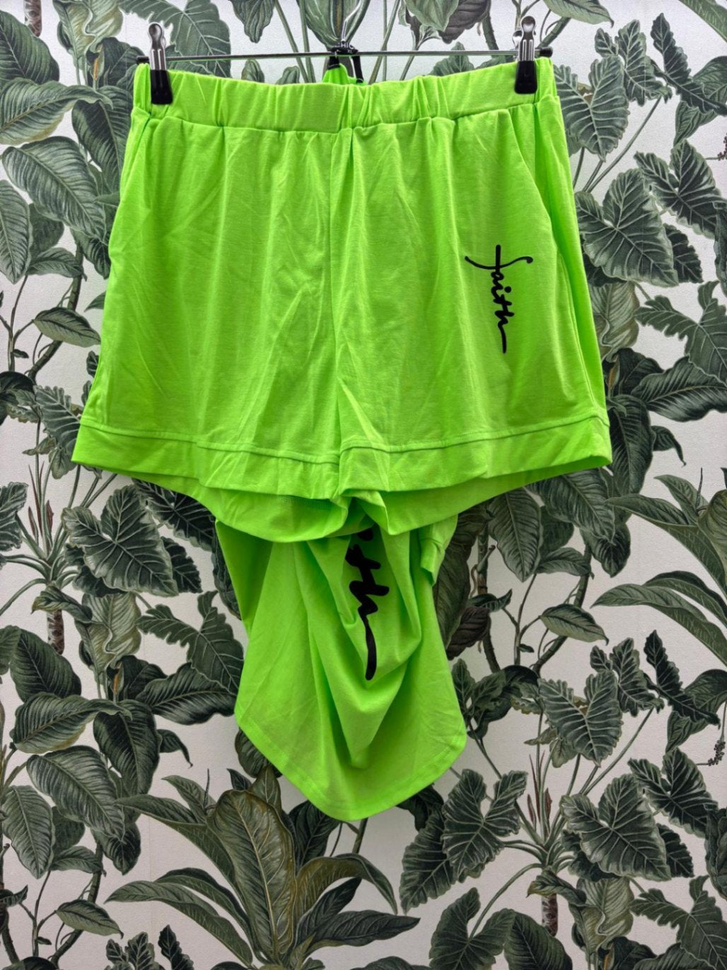 chicme Damen - Top&Short XL Neon grün