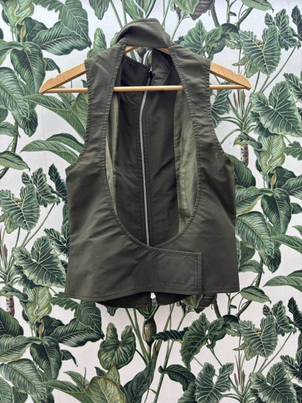 Clothcraft Damen - Top Rückenfrei M Olivgrün