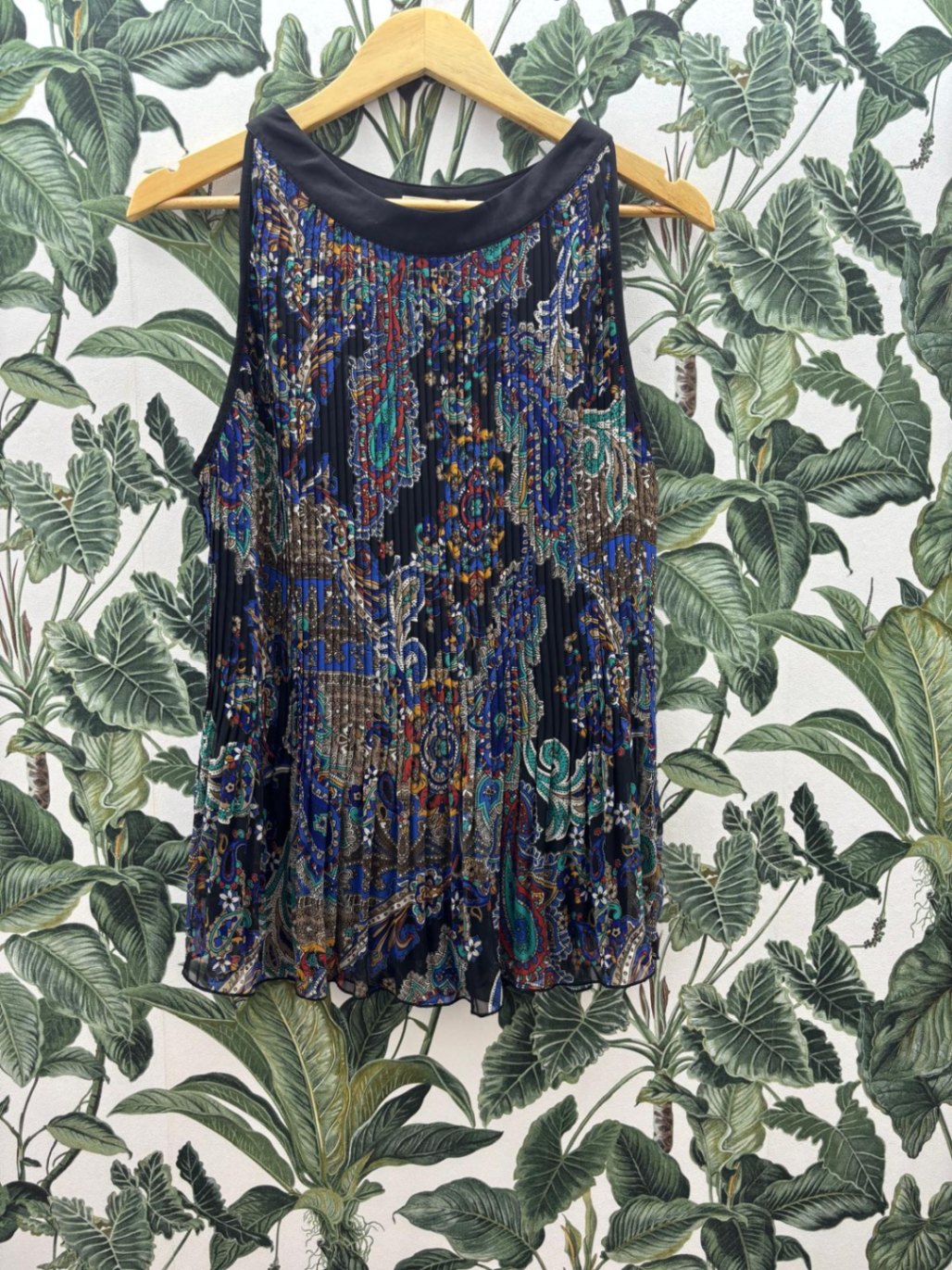 promod Damen - Top Plissee M Bunte Muster