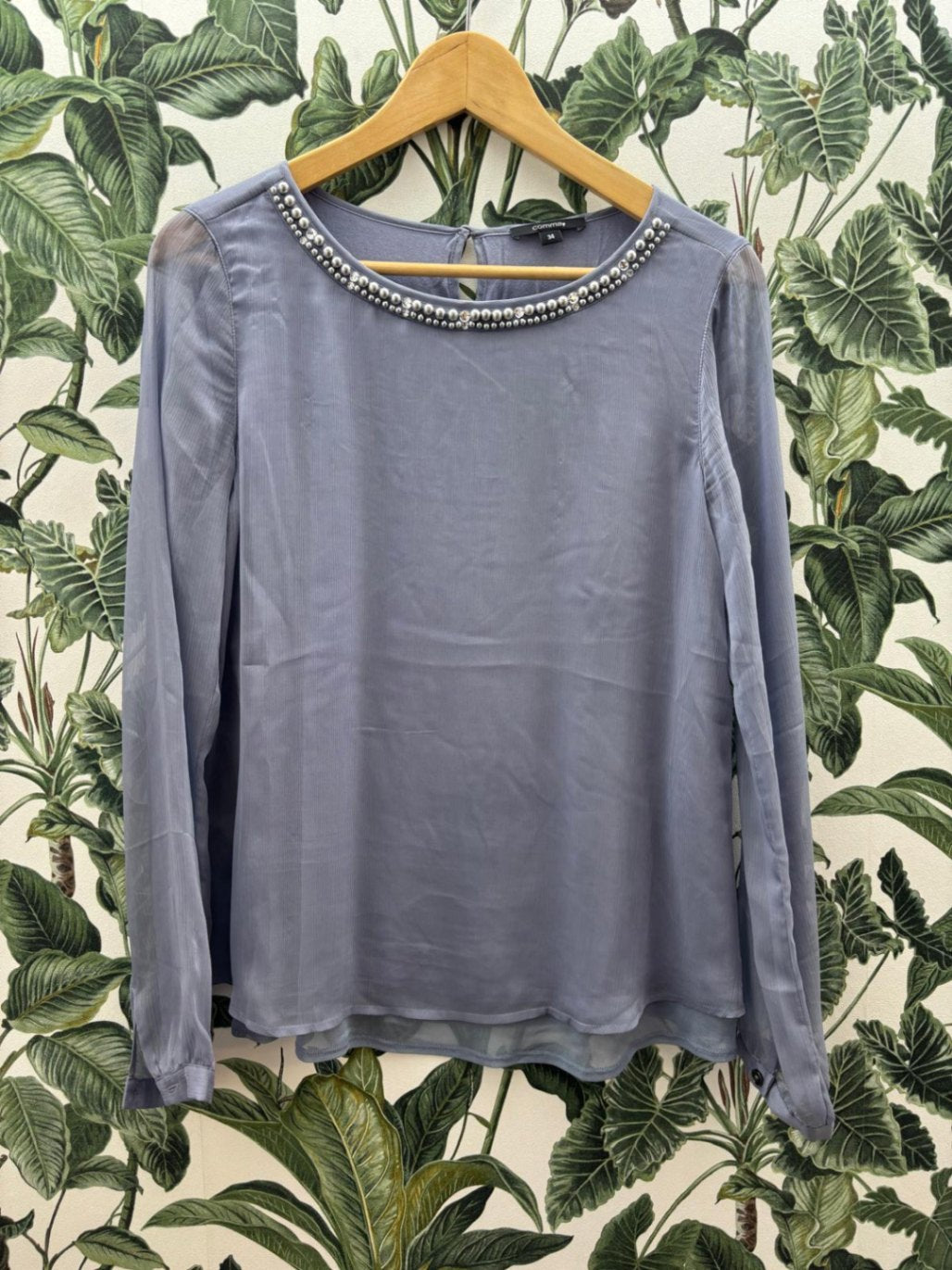 Comma Damen - Bluse XS Hellblau