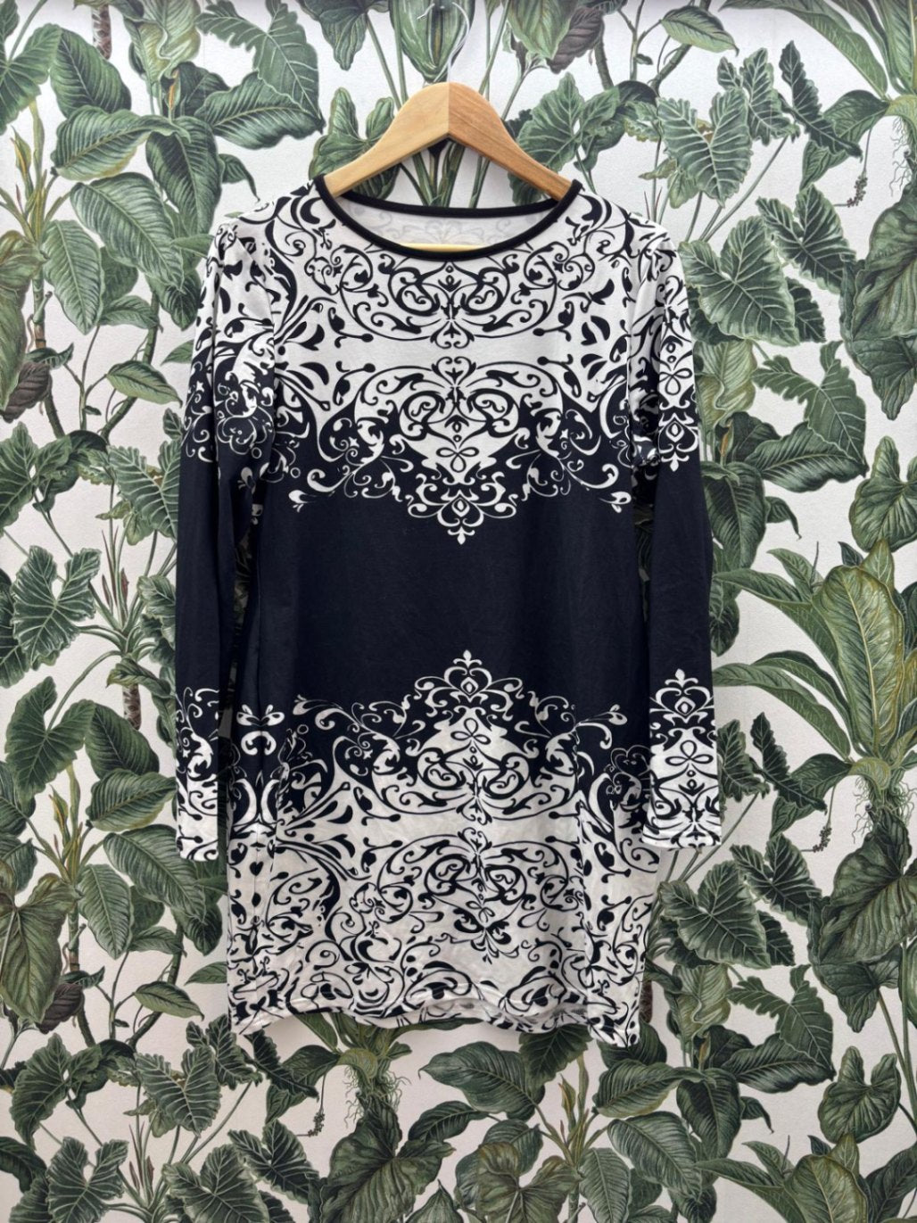 Damen - Kleid 2XL Schwarz und Weiß