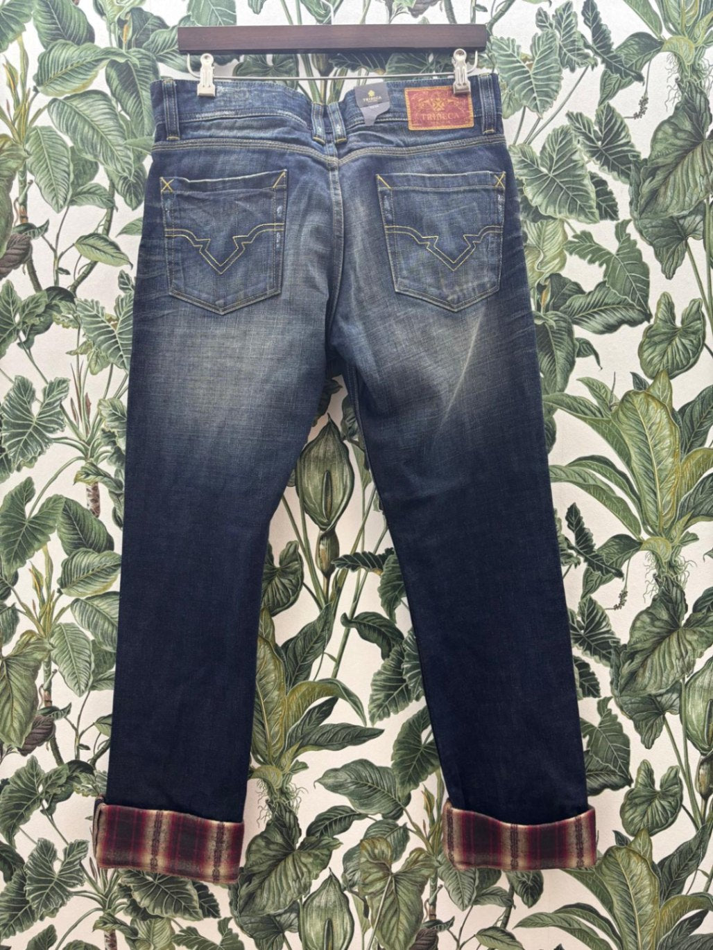 TRIBECA Jeans W33-L34 Dunkelblau mit Waschung