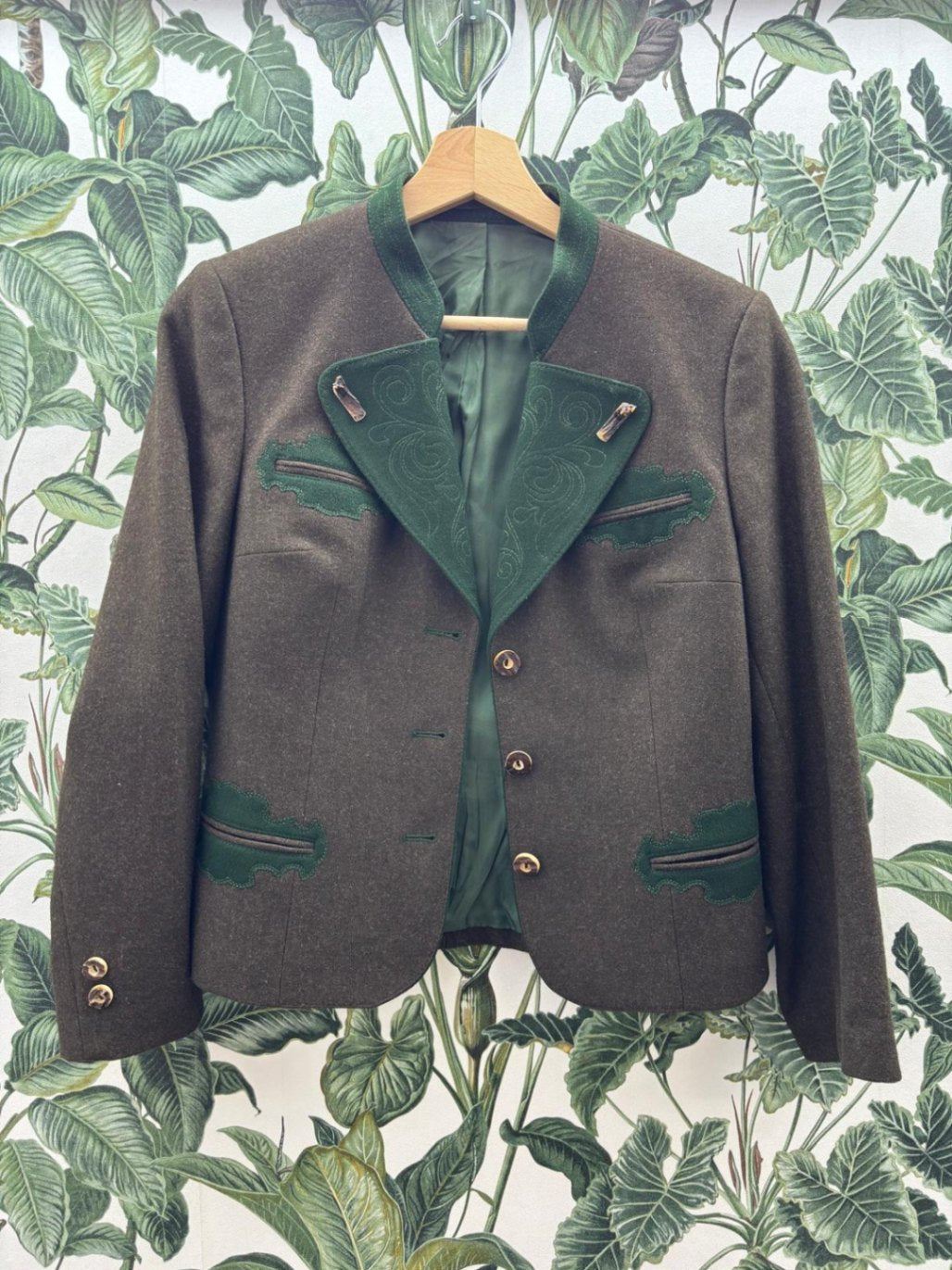 Loden Frey Trachtenjacke S Grau und Grün