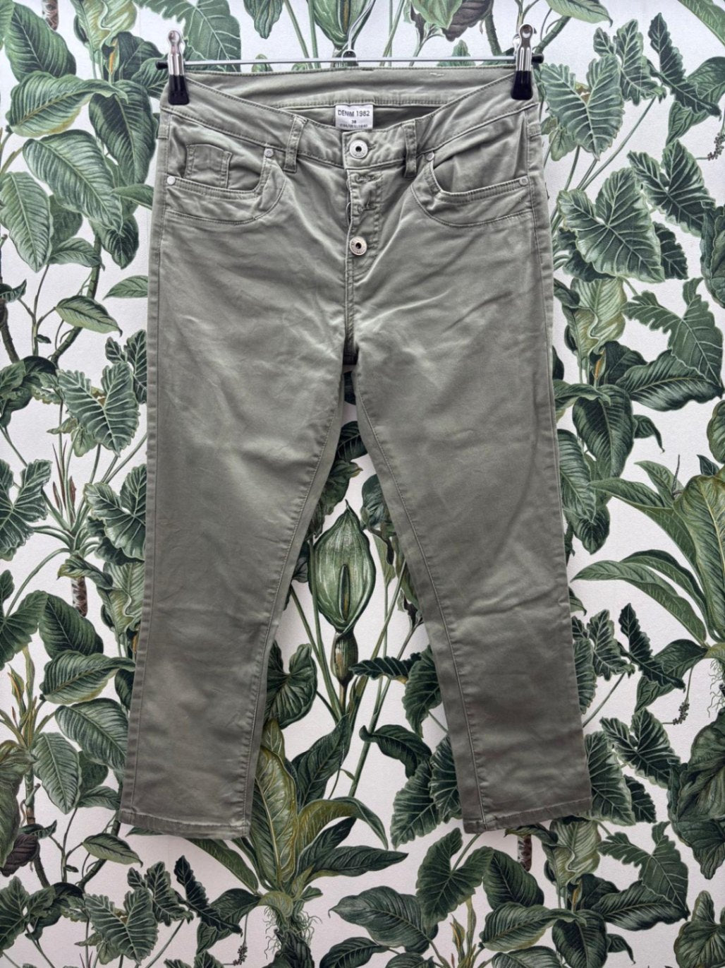 Denim 1982 Hose M Olivgrün