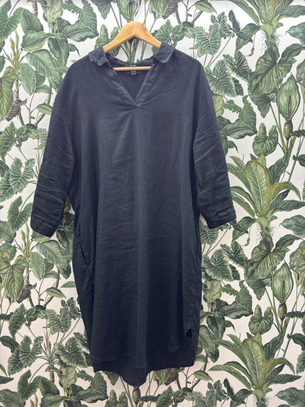 C&A Kleid 100% Leinen XXL Schwarz