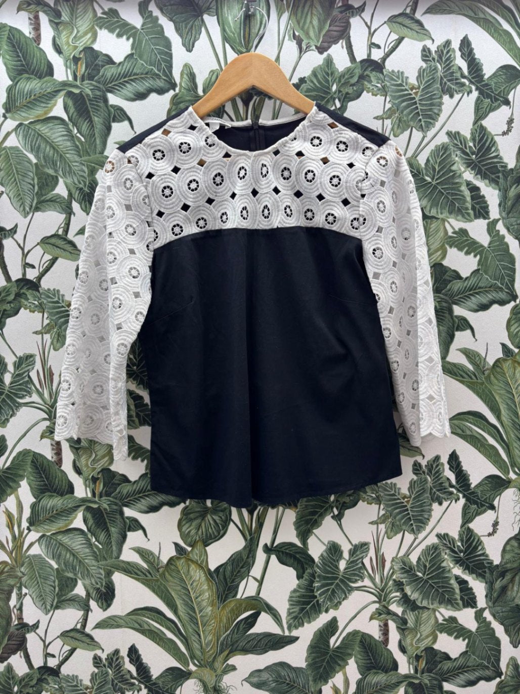 Bluse M Schwarz und Weiß