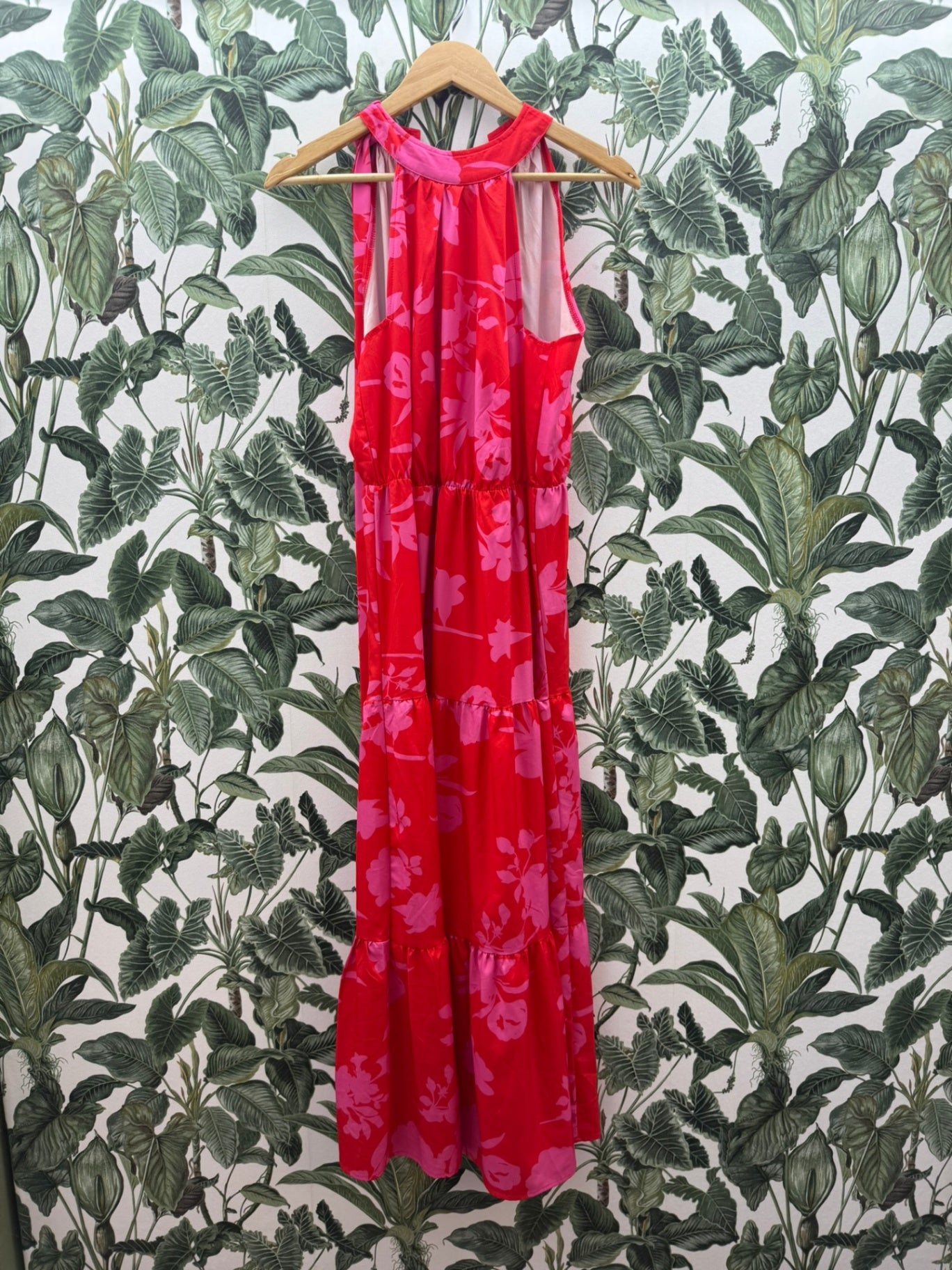 Kleid M Rot und Rosa