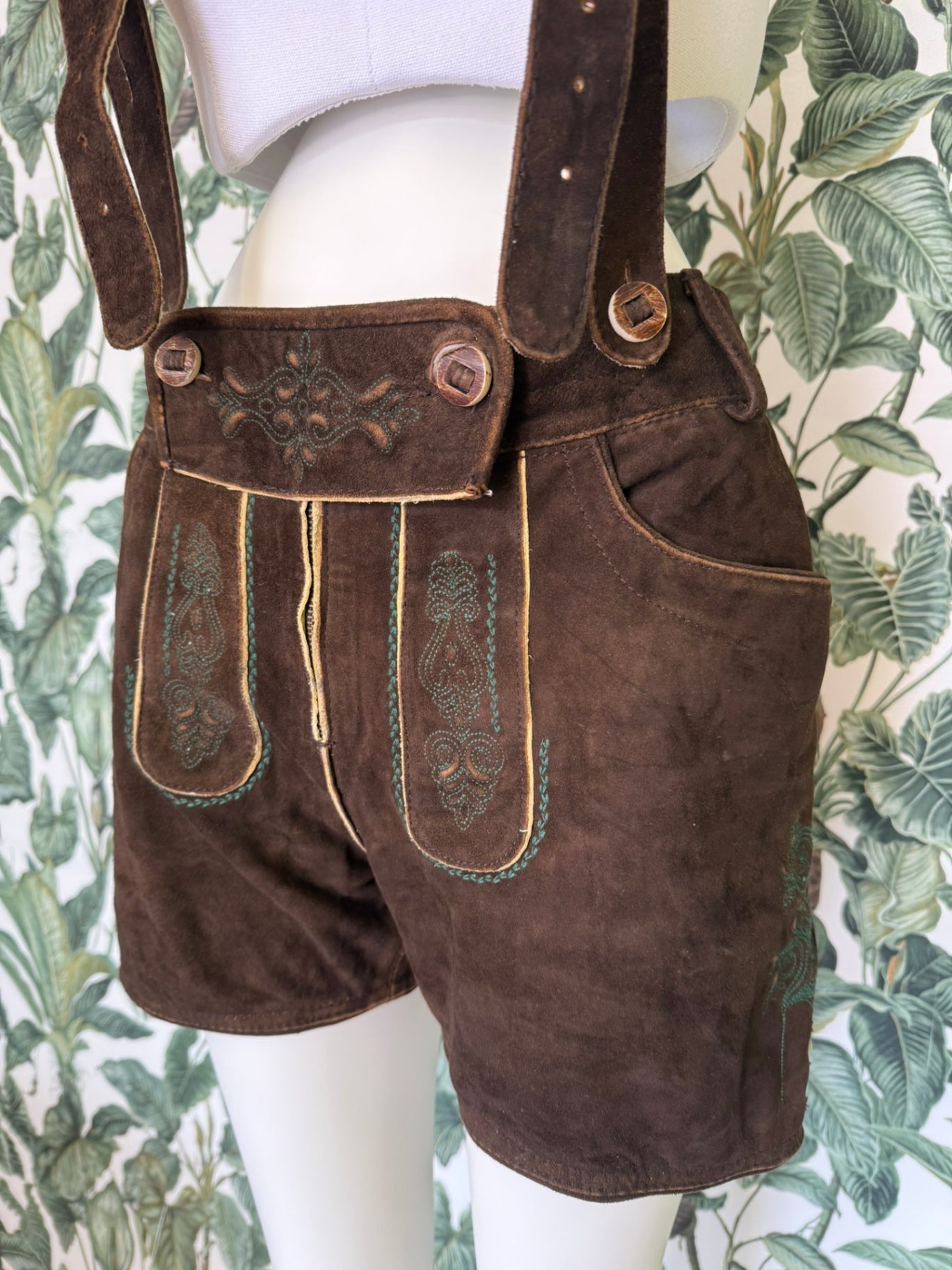 Almsach Damen Lederhose XL Dunkelbraun
