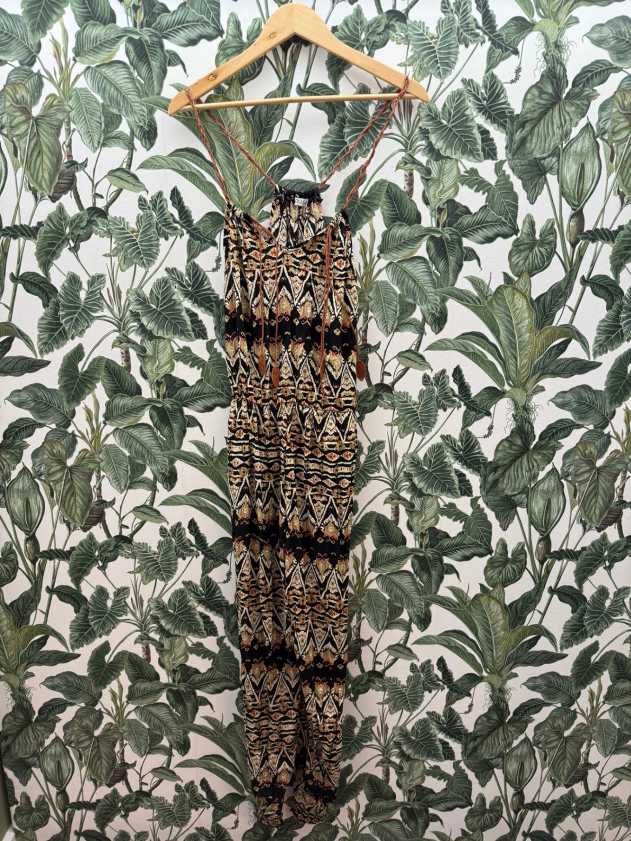 Jumpsuit S-M Mehrfarbig mit Schwarz, Braun, Beige