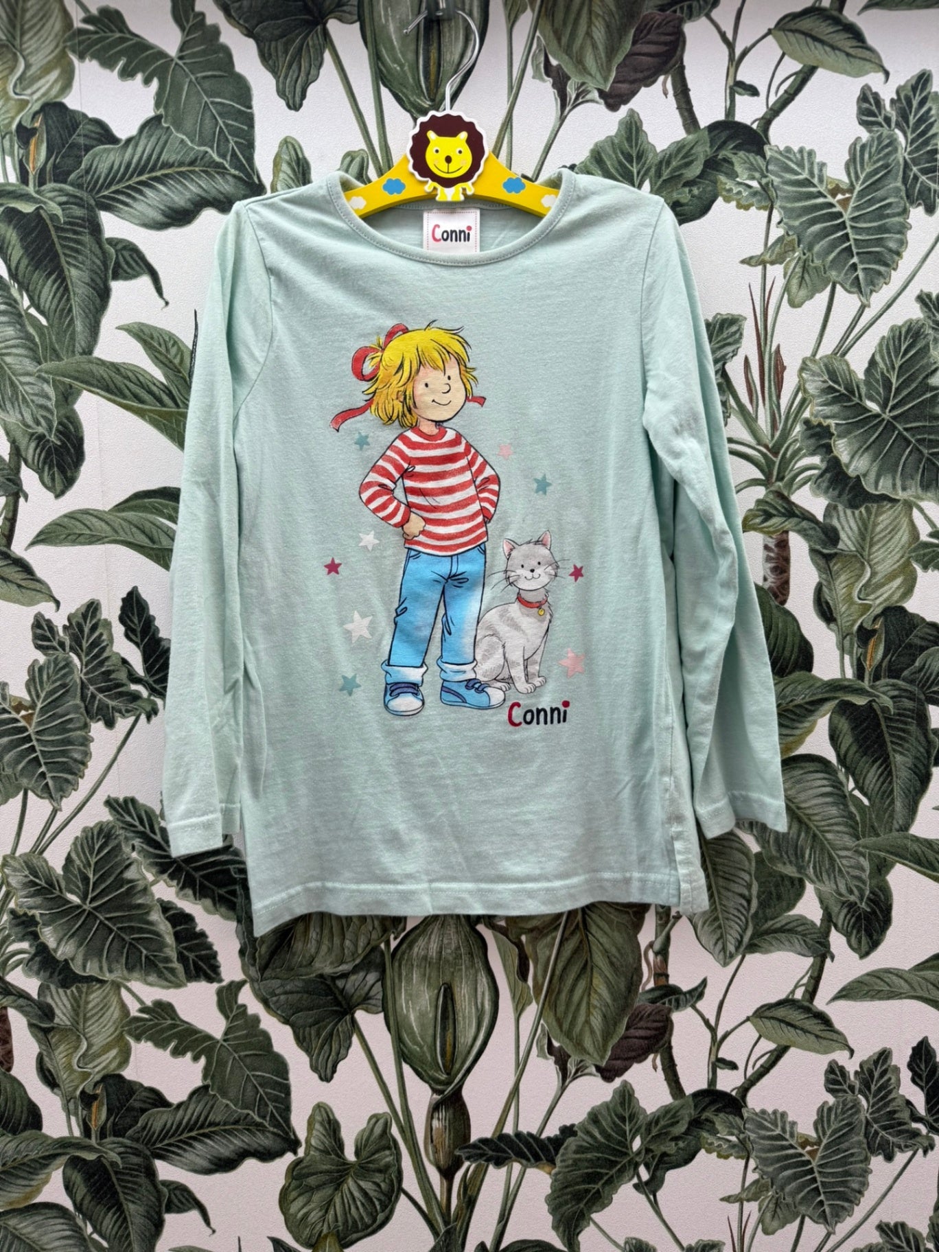 Conni langarm T-Shirt 110-116 XS Hellblau