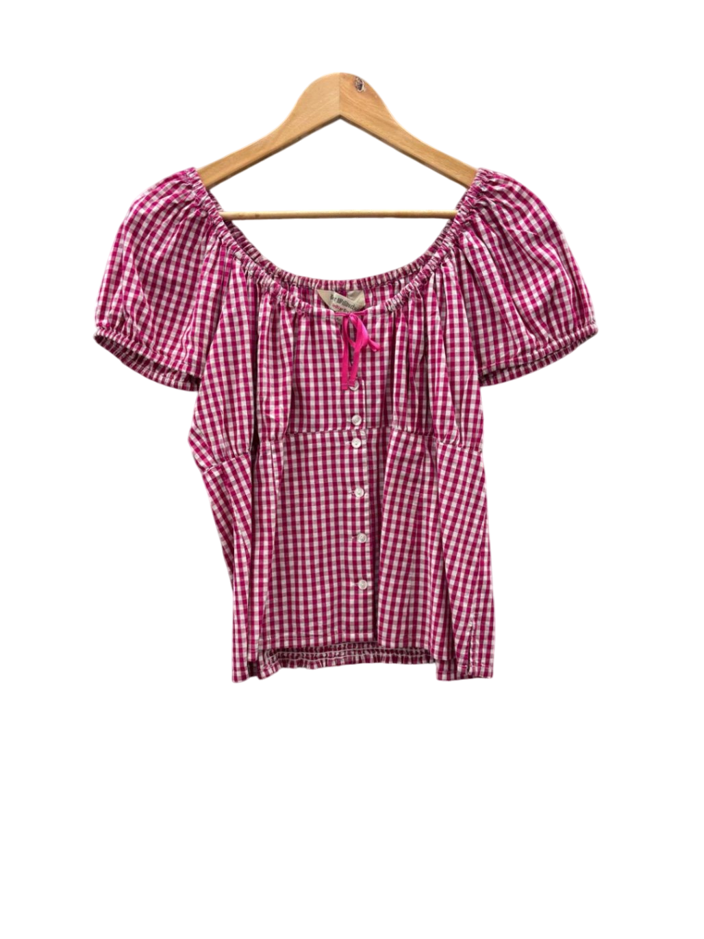 Der Wildschütz Trachtenbluse XL Rot und Weiß