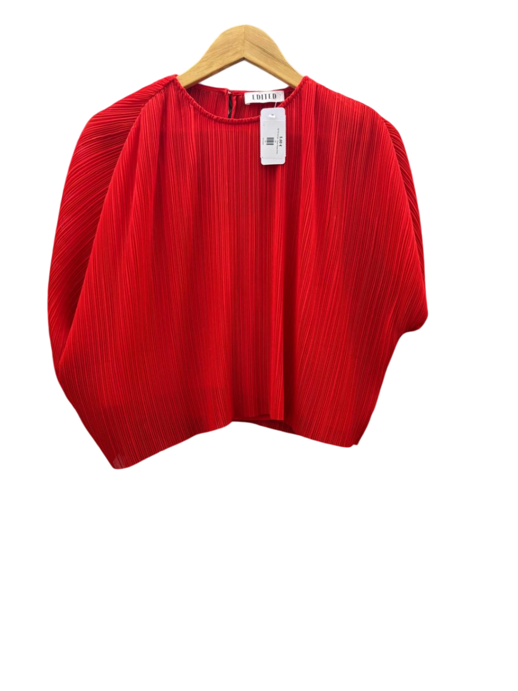 EDITED Damen - Bluse Plissee 38 Rot