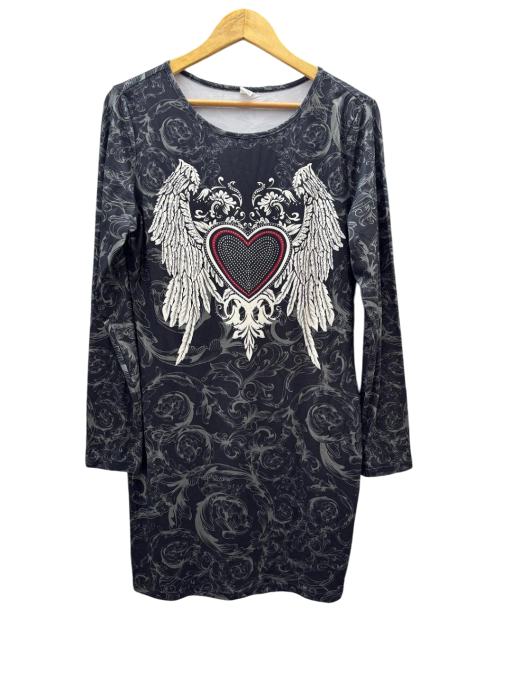 Unbekannt Damen - Kleid L Schwarz und Weiß