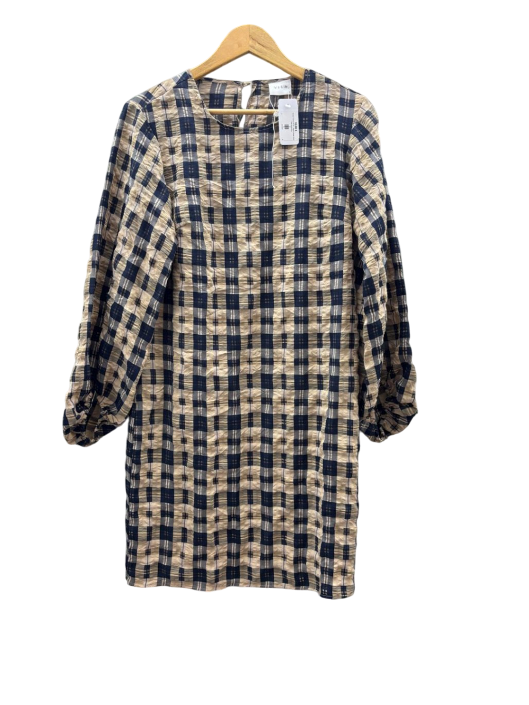 VILA Damen - Kleider 38 Beige und Dunkelblau