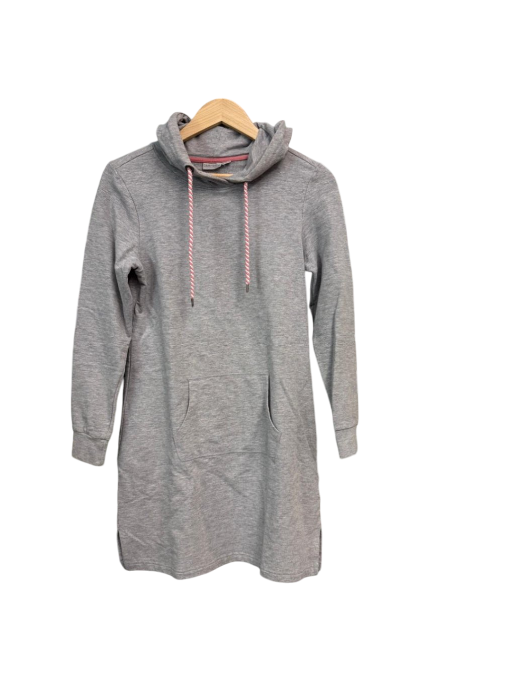 S-M Grau Hoodiekleid