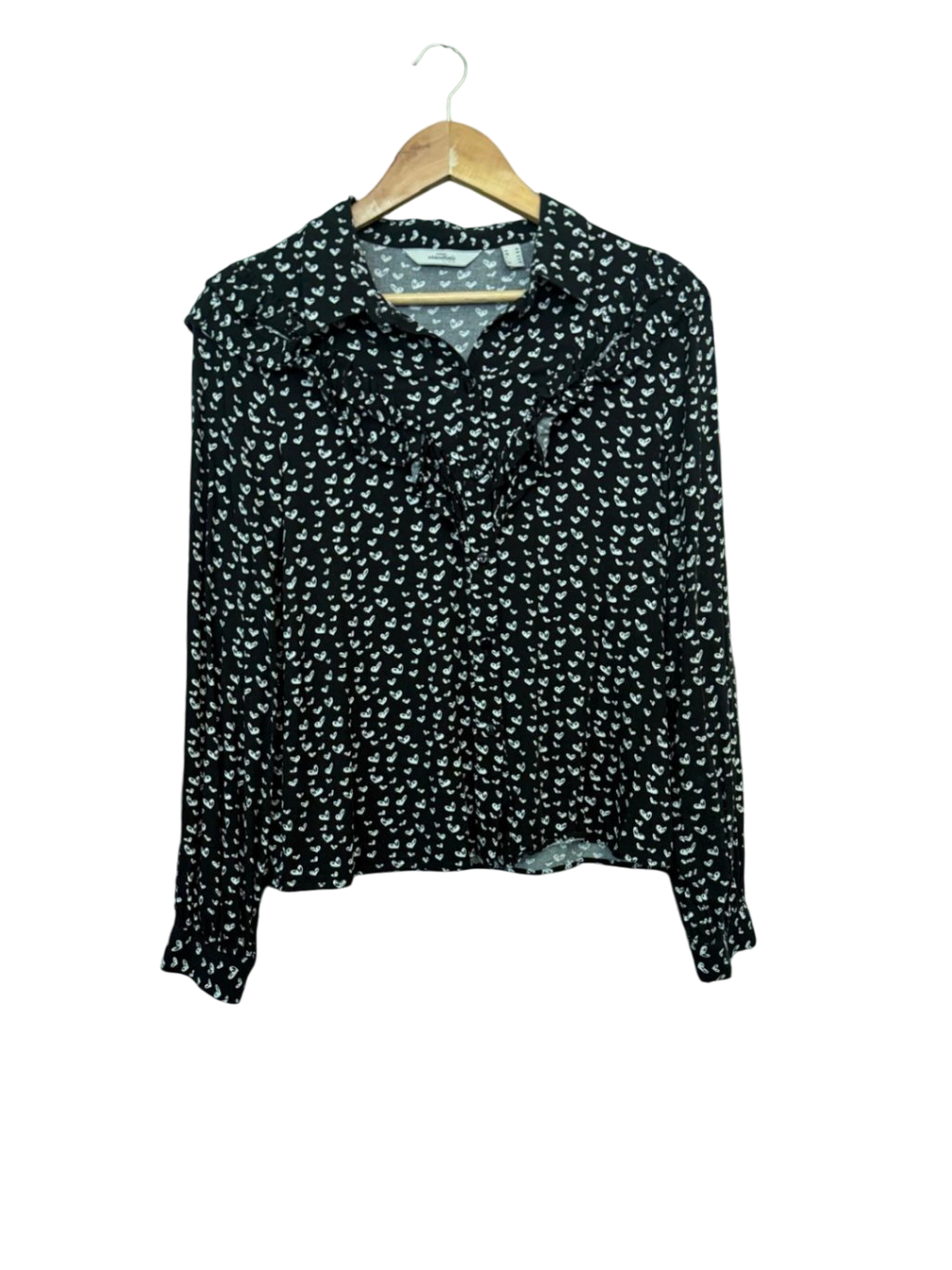 L Schwarz mit weißem Muster