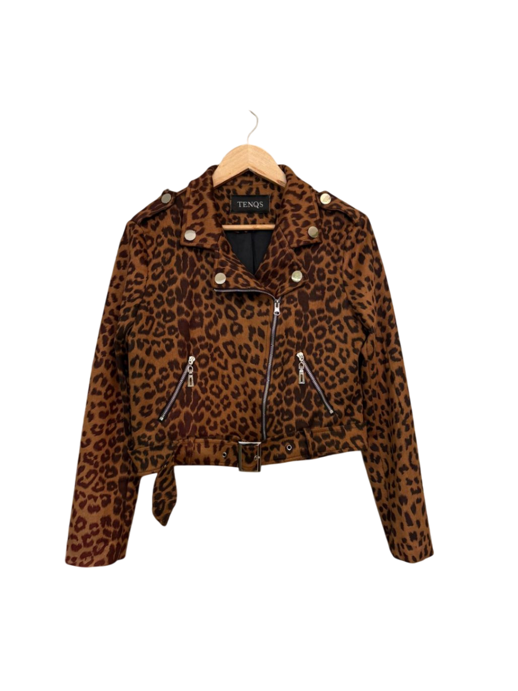 TENQS M Braun mit Leopardenmuster