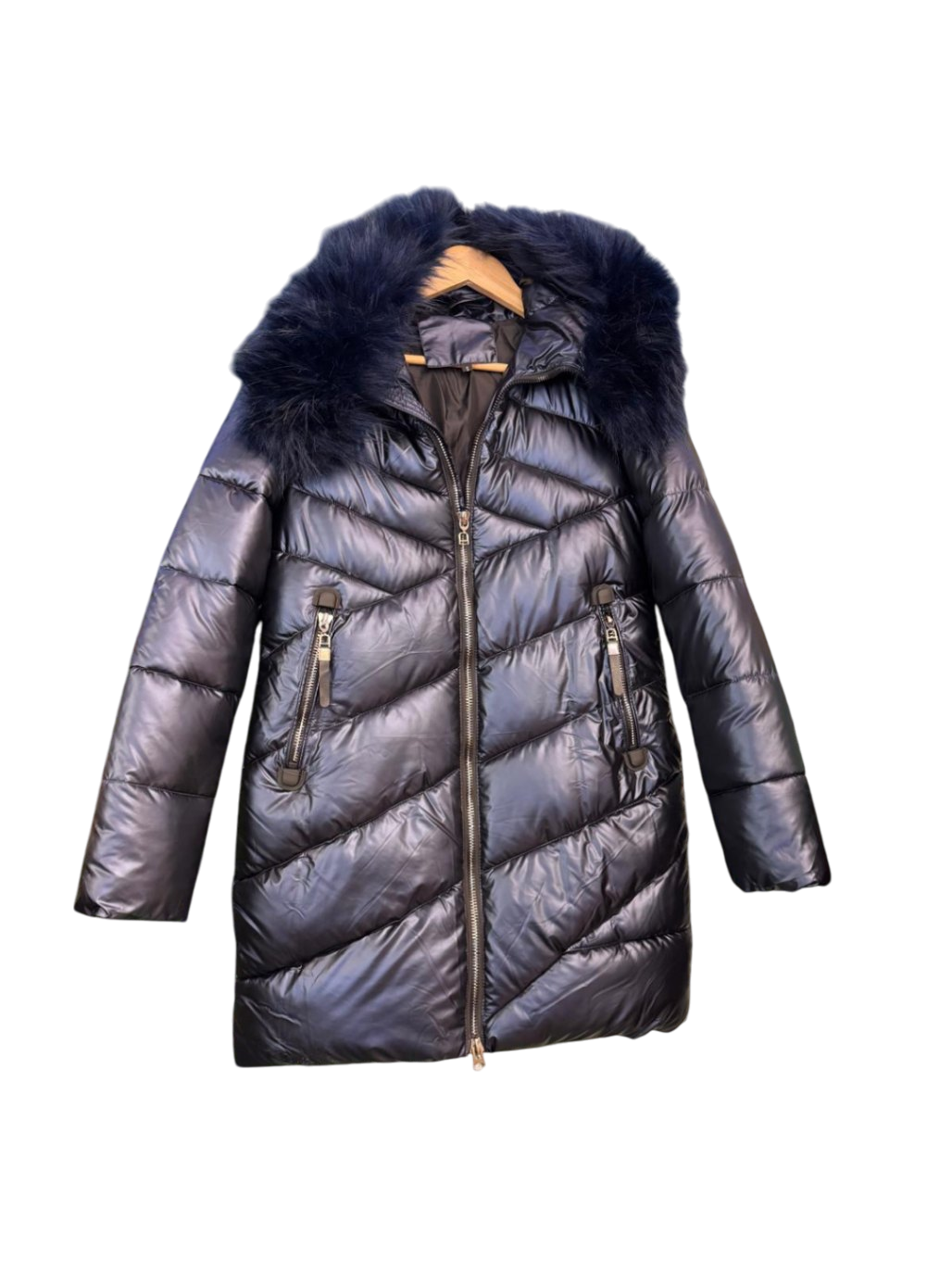 S Dunkelblau Steppmantel