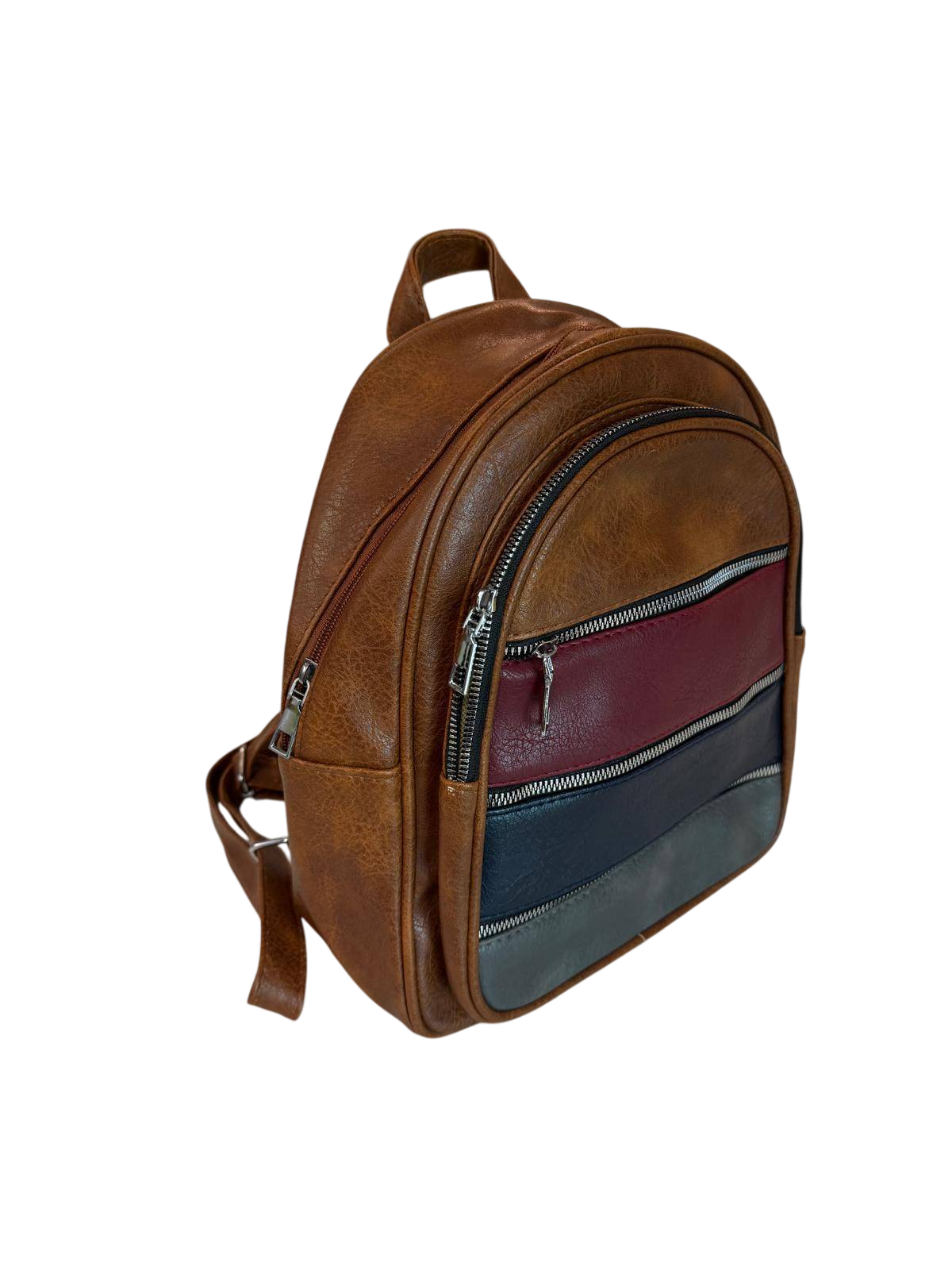 ca. 26 x 30cm Braun, Rot, Blau Rucksack
