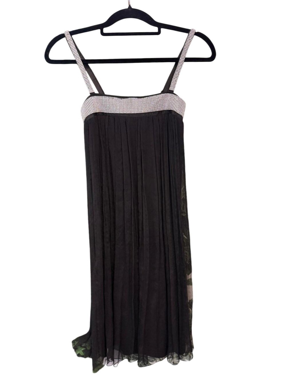 S Schwarz mit silbernem Akzent Ballkleid