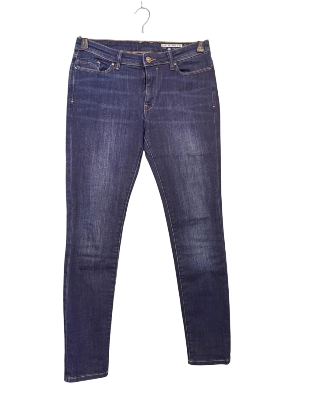 edc Denim Stretch S - W28-L30 Dunkelblau mit leichten Waschungen