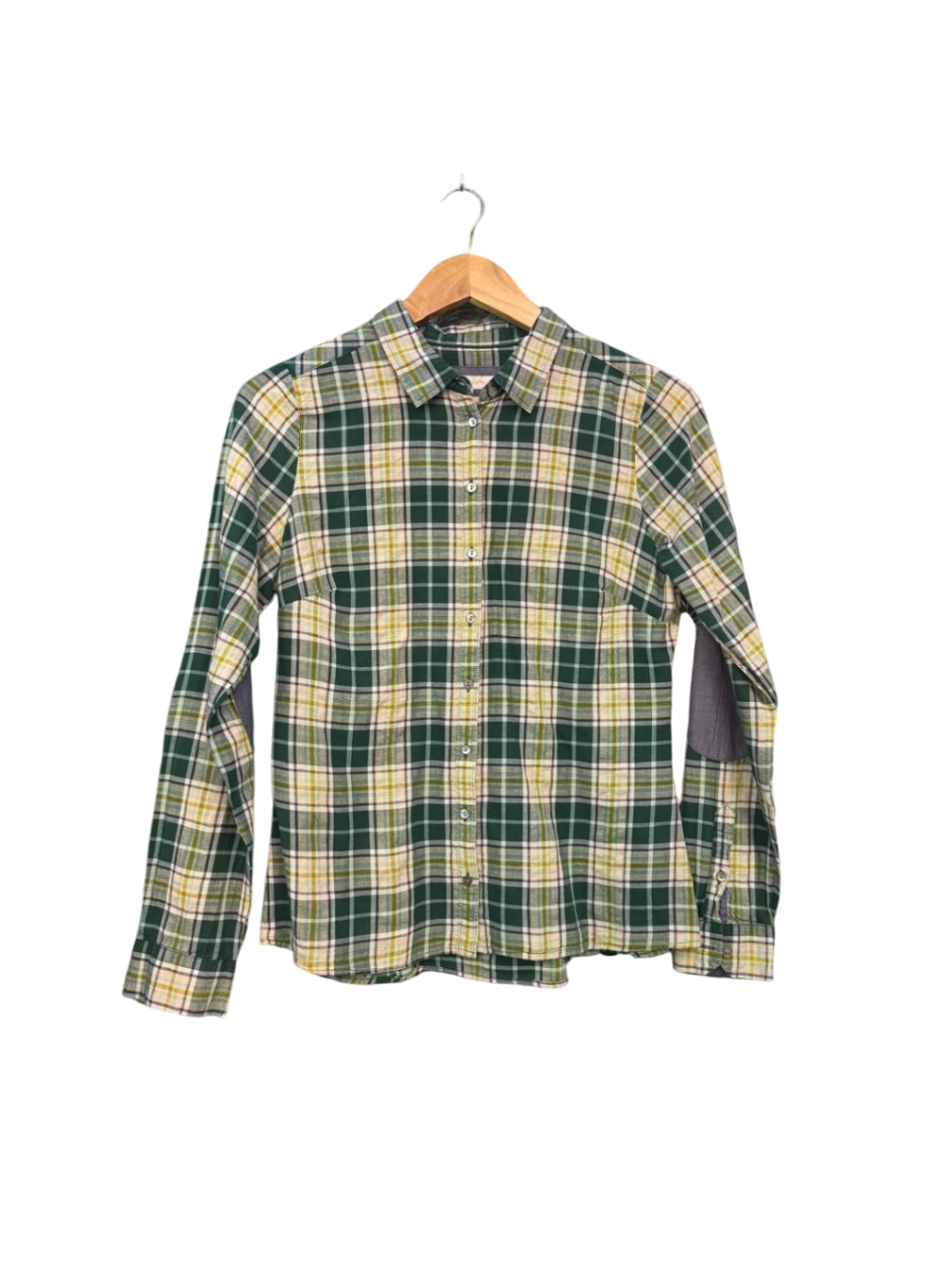 Jake's S Grün, Gelb, Weiß, Schwarz Bluse