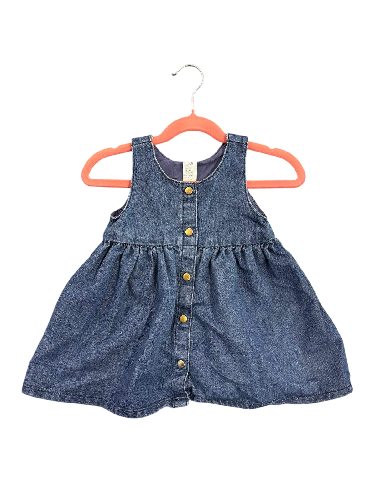 H&M Denim 80 Blau Jeanskleid