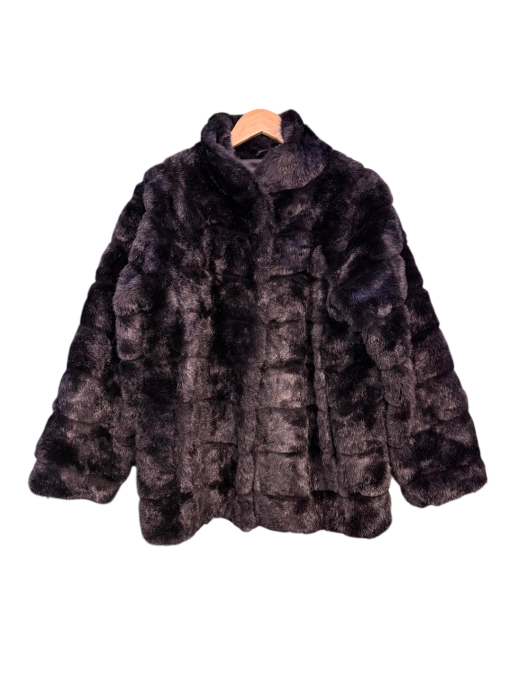 H&M Kunstpelz Jacke L Schwarz