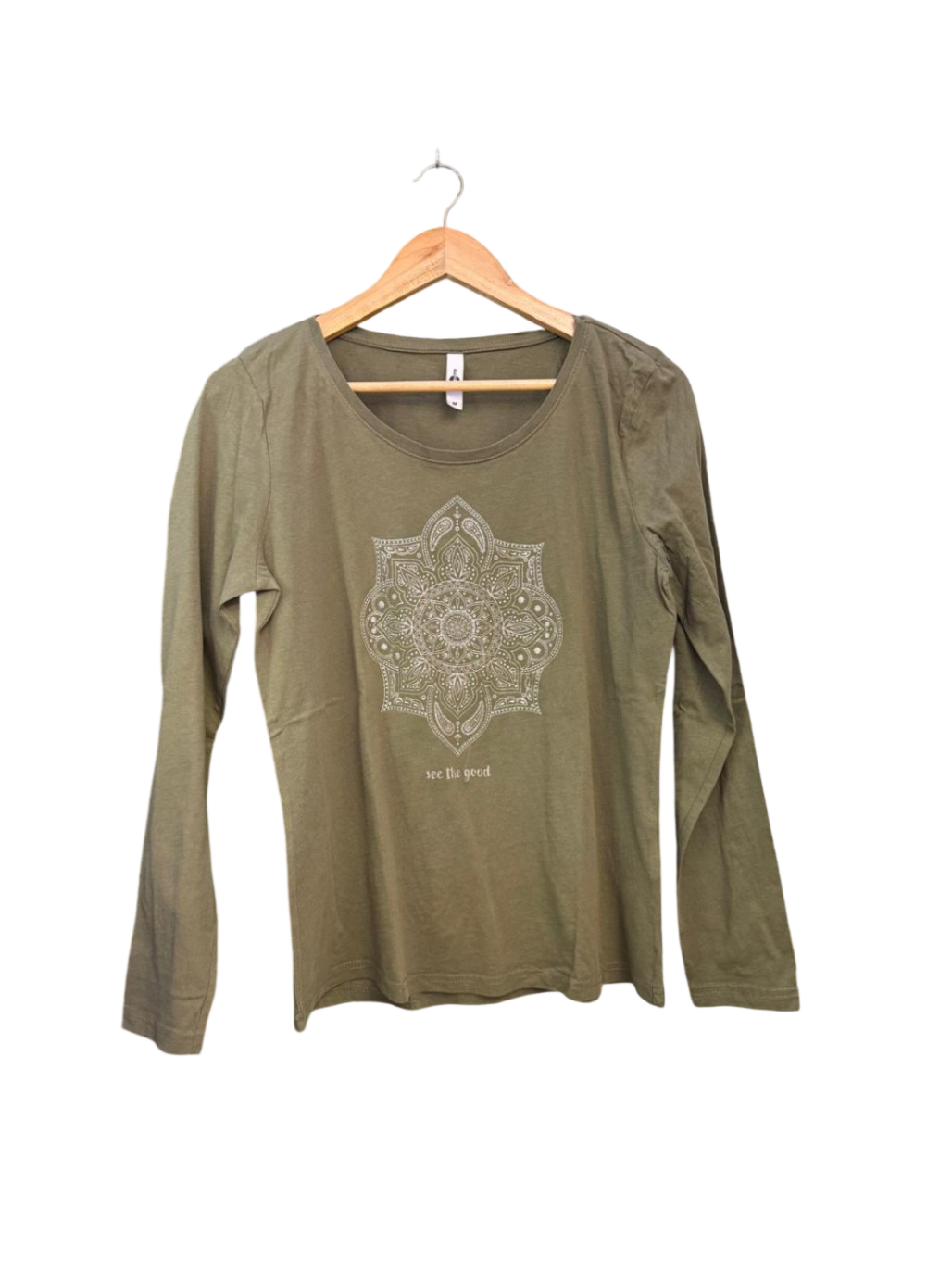 langarm Shirt M Olivgrün