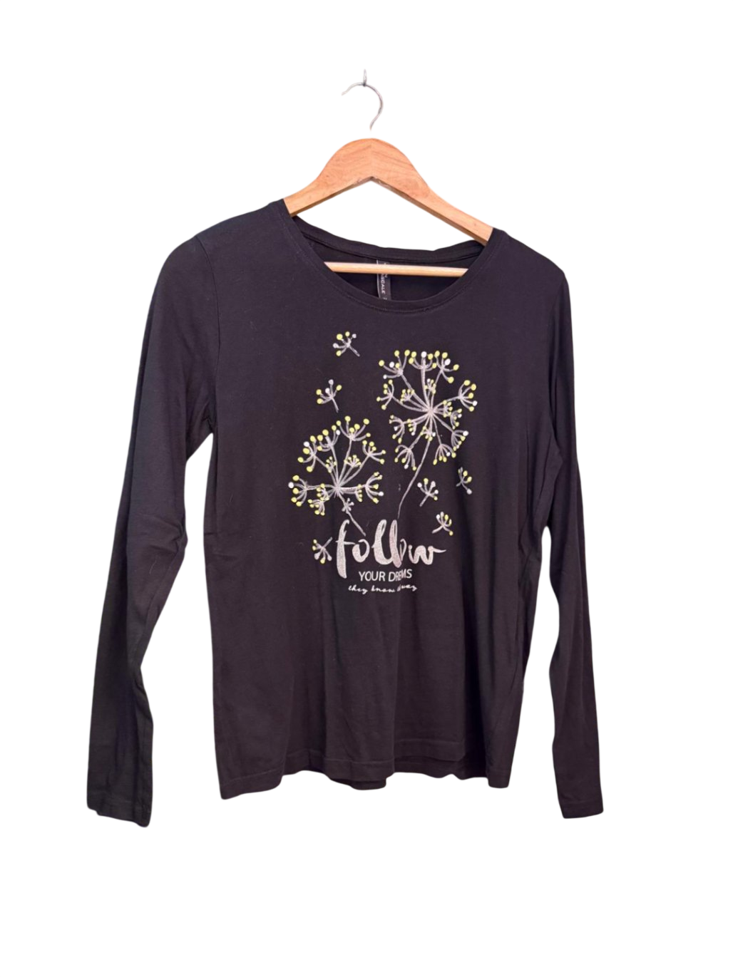 langarm Shirt M Schwarz