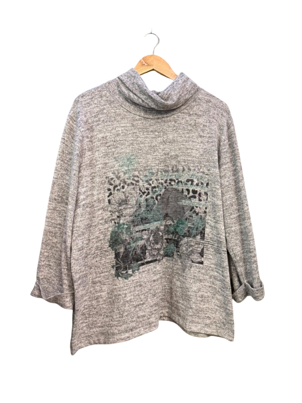 Rollkragen Pullover XL Grau