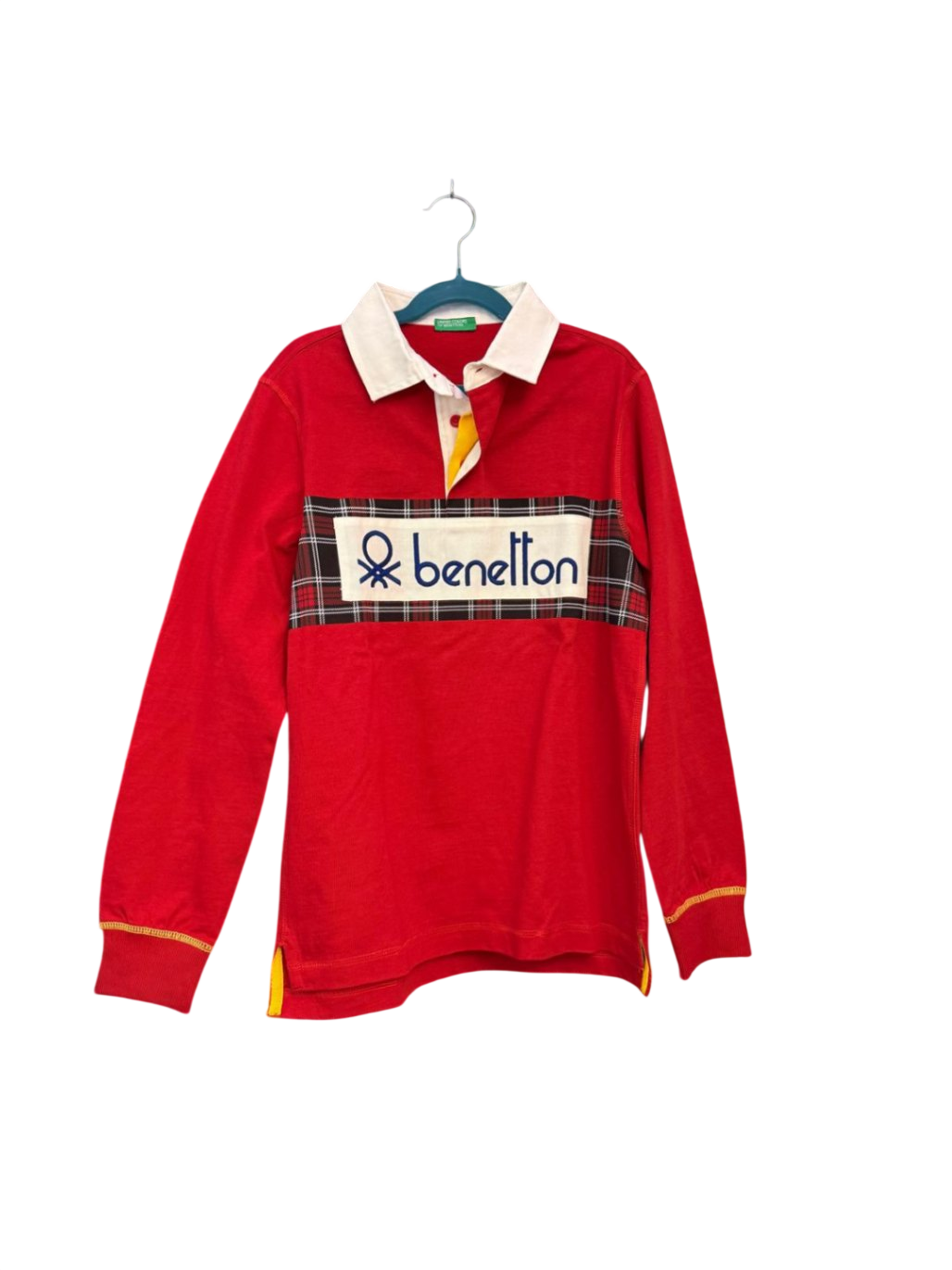 Benetton langarm T-Shirt 150 / XL Rot