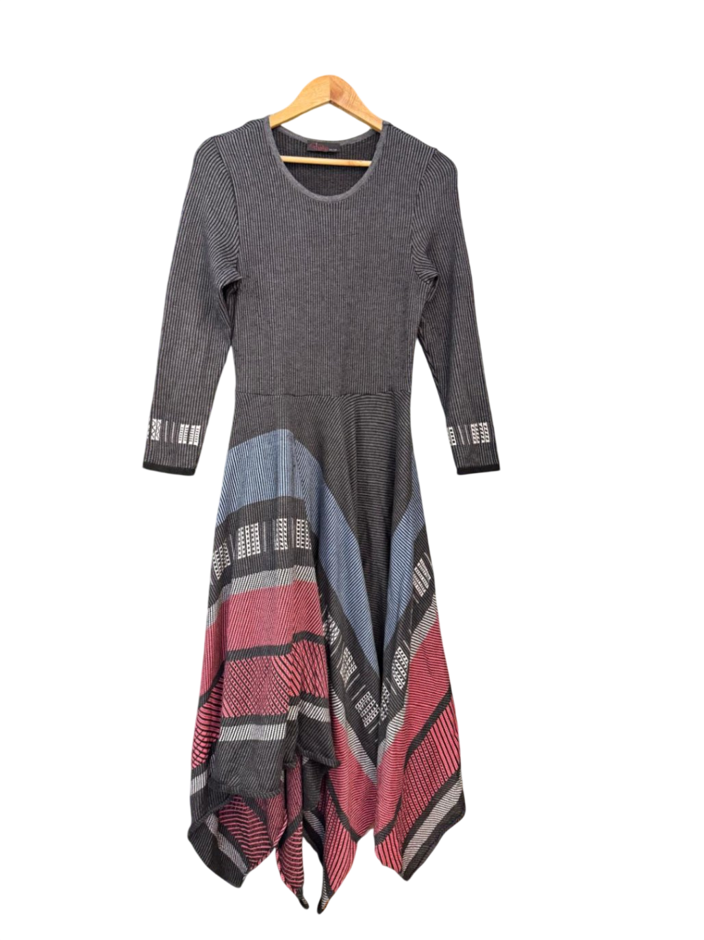 mako Kleid M-L Mehrfarbig (Grau, Schwarz, Blau, Rot, Weiß)