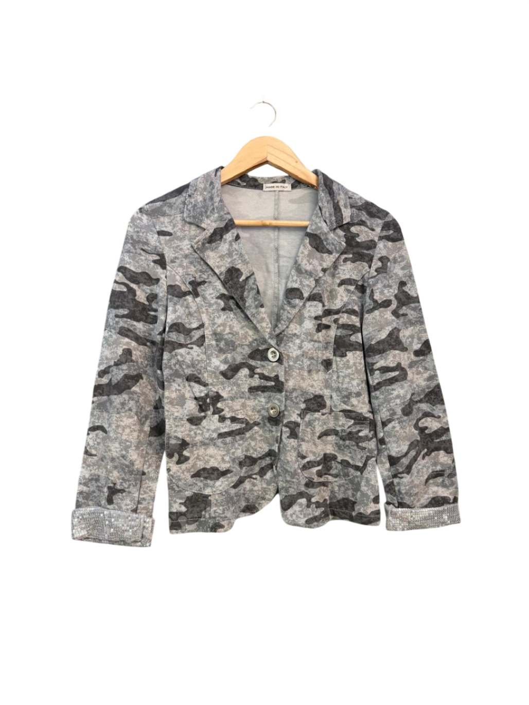 made in Italy Blazer M Grau und Schwarz