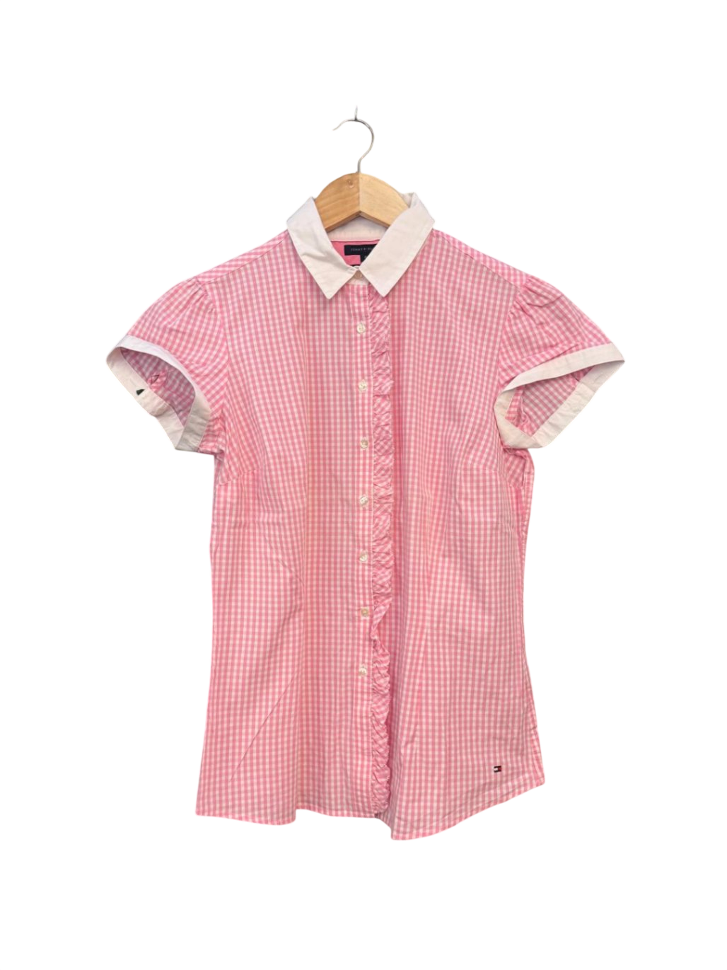 Tommy Hilfiger Bluse S Rosa und Weiß kariert