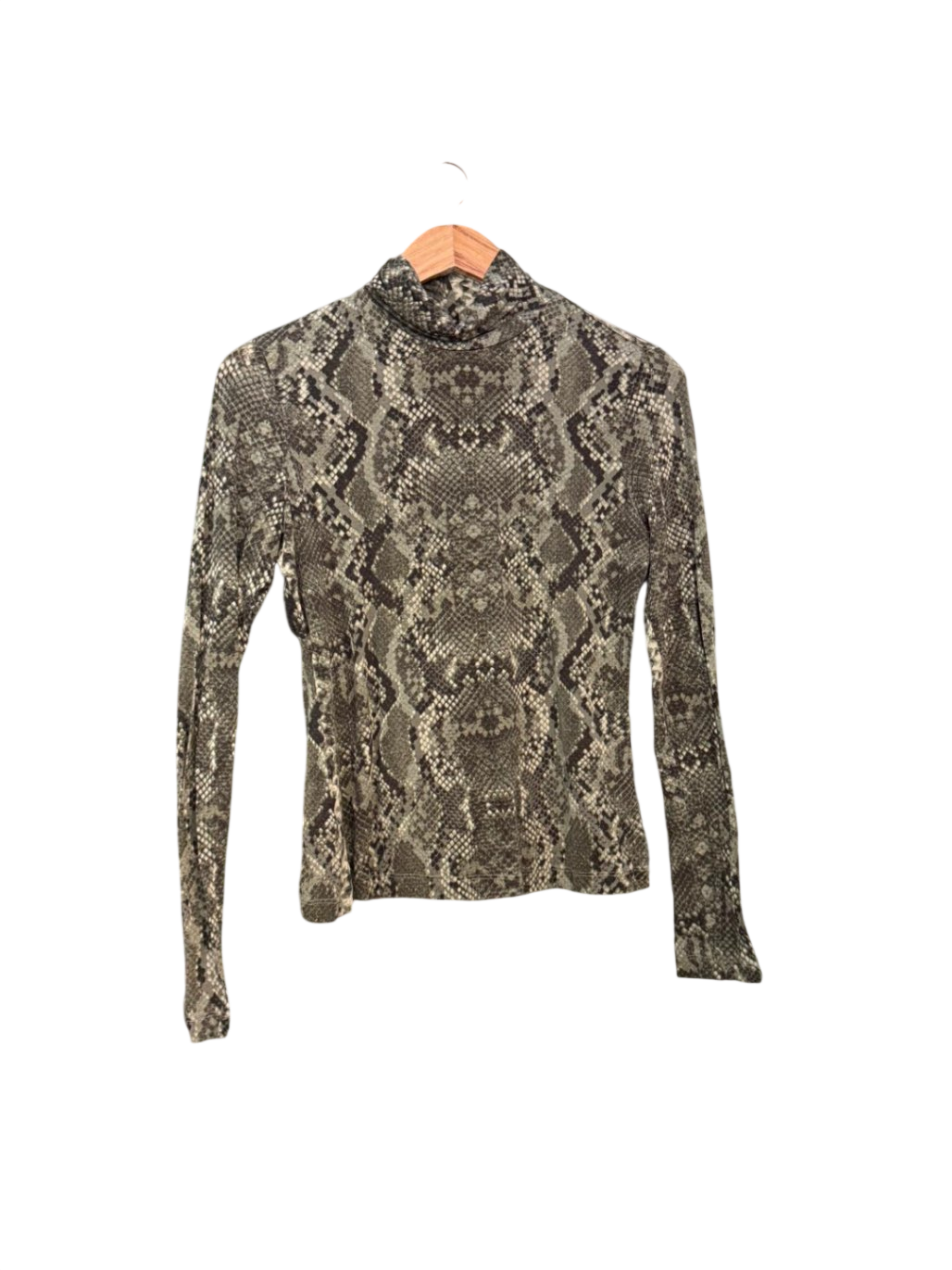 H&M Rolli M Mehrfarbig Schlangenmuster grün