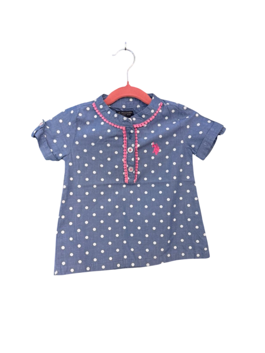 U.S. Polo Assn. Baumwolle 86 Blau mit weißen Punkten