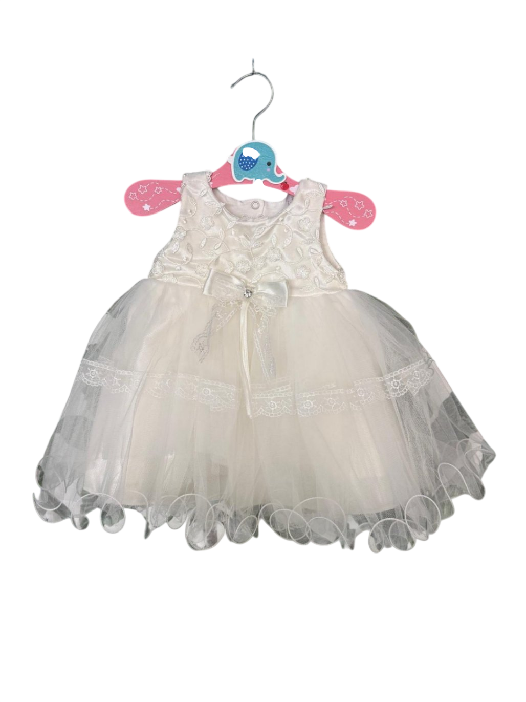 Tüllkleid 62-68 Cremeweiß