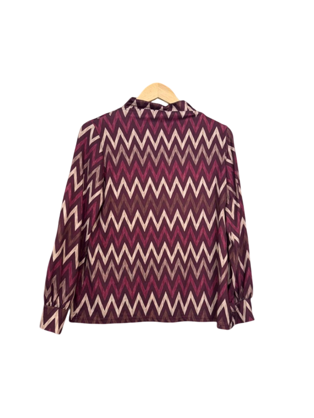 Top M-L Bordeaux, Creme und Schwarz