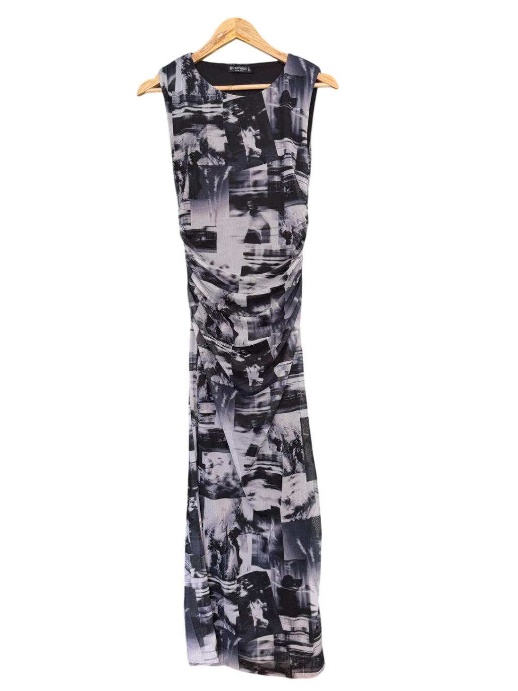 Stradivarius Kleid L Schwarz, Weiß