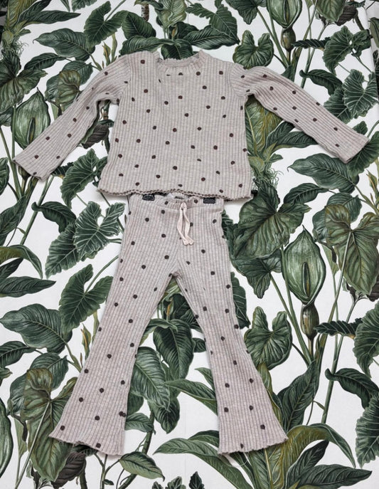 ZARA Babybekleidung SET 104 Beige mit braunen Punkten
