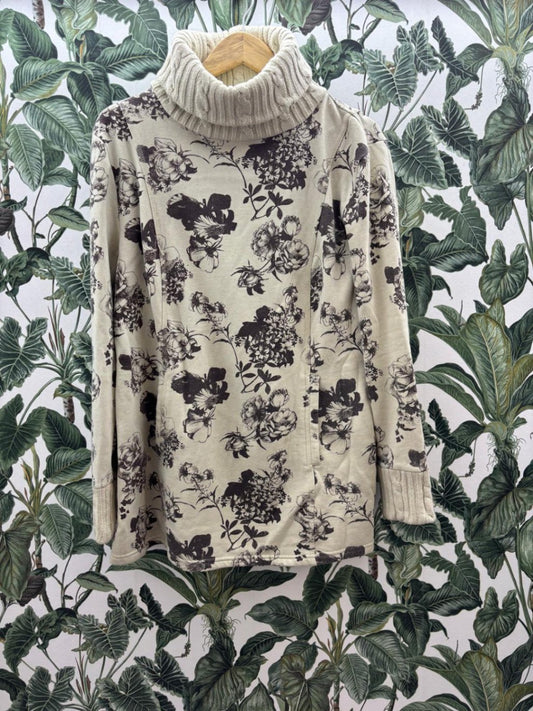 John Baner Damen - Pullover 2XL-3XL Beige und Dunkelbraun