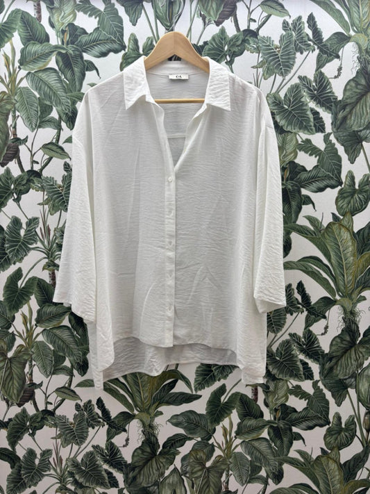 C&A Damen - Bluse XL Weiß